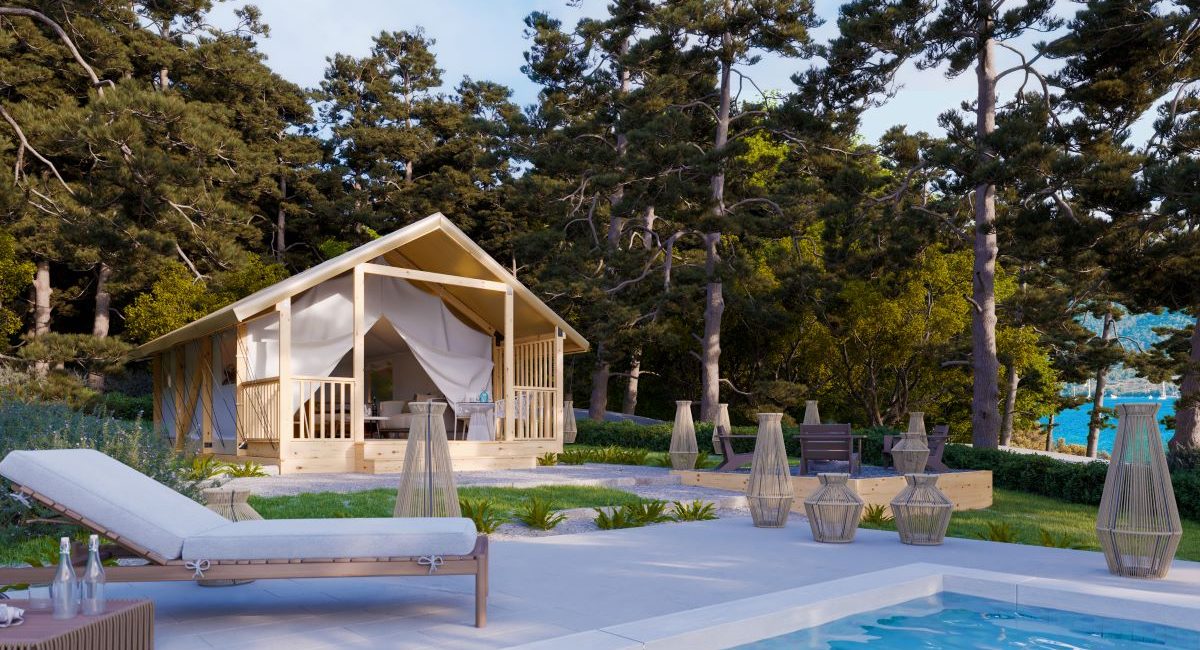 Glamping šator pored bazena