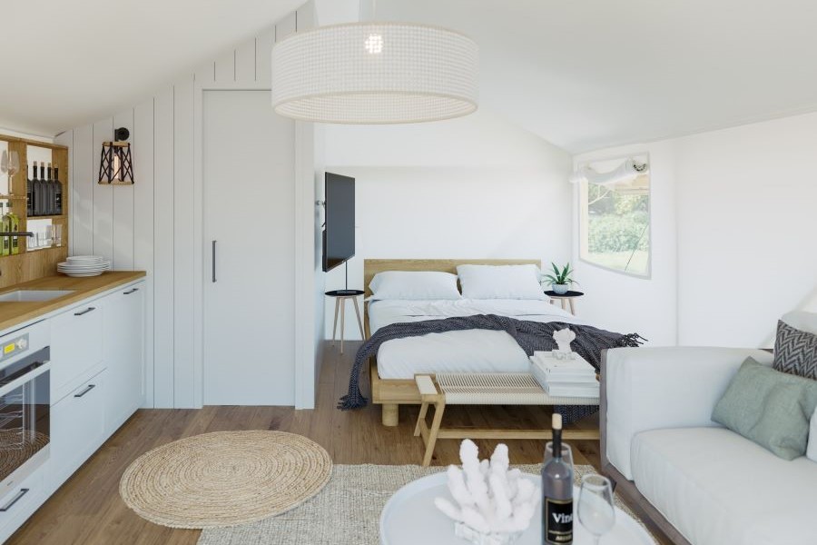 Glamping šator interijer