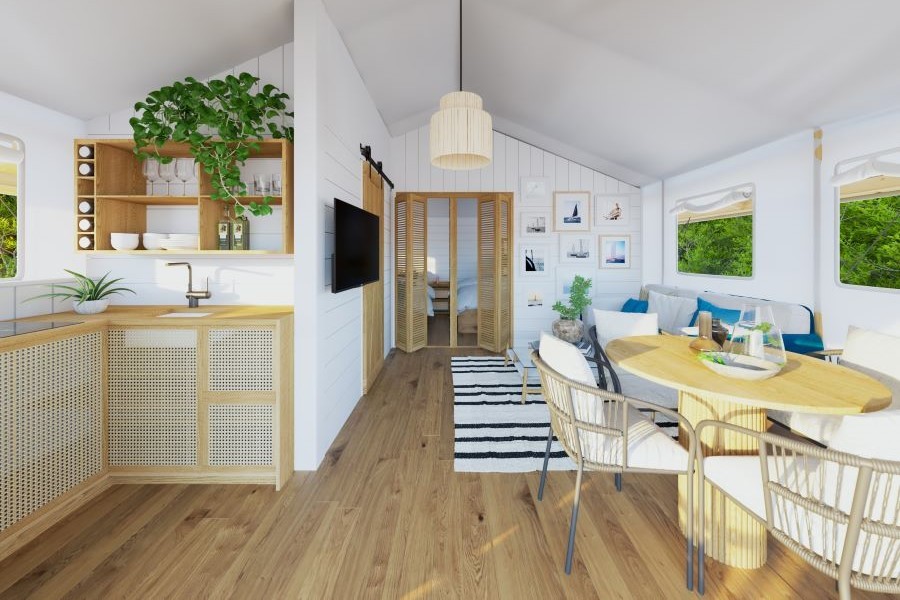 Glamping šator interijer