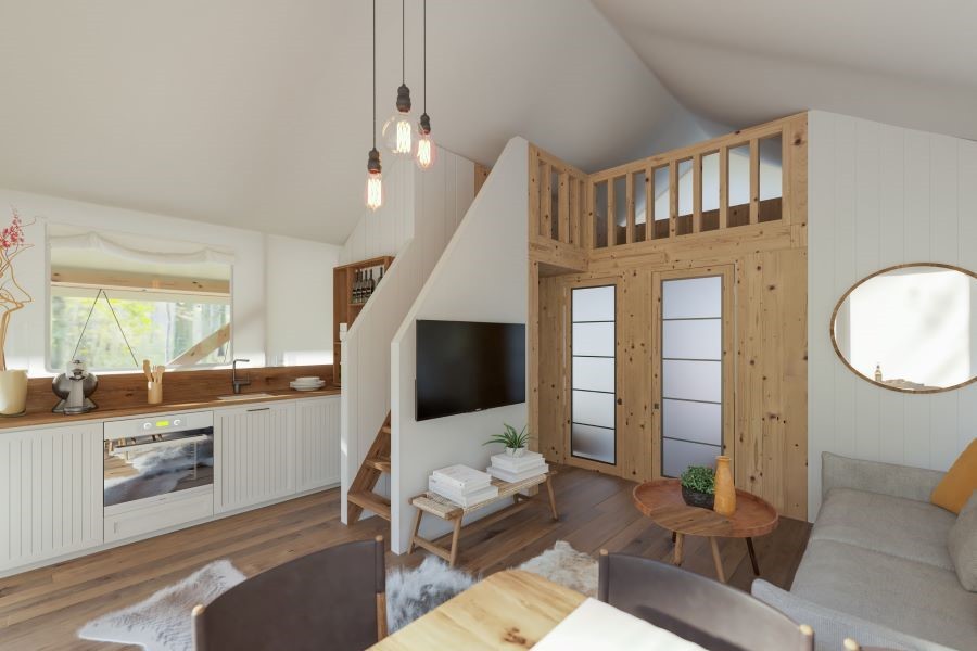 Glamping šator interijer